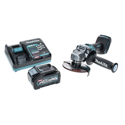 Makita GA 005 GM1 Smerigliatrice angolare a batteria 40 V max. 125 mm Brushless XGT + 1x batteria ricaricabile 4,0 Ah + caricabatterie