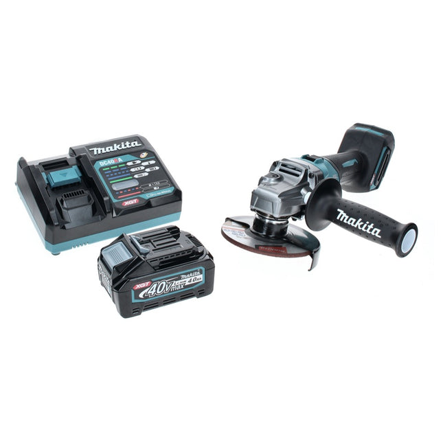 Makita GA 005 GM1 Amoladora angular sin cable 40 V máx. 125 mm XGT sin escobillas + 1x batería recargable 4,0 Ah + cargador