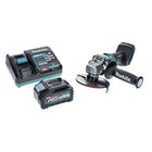 Makita GA 005 GM1 Meuleuse d'angle sans fil 40 V max. 125 mm Brushless XGT + 1x batterie 4,0 Ah + chargeur