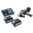Makita GA 005 GM2 Cordless angle grinder 40 V max. 125 mm Brushless XGT + 2x rechargeable battery 4.0 Ah + charger
