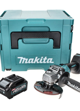 Makita GA 005 GM101 Akku Winkelschleifer 40 V max. 125 mm Brushless  XGT + 1x Akku 4,0 Ah + Makpac - ohne Ladegerät