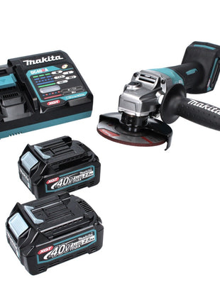 Makita GA 013 GD2 Akku Winkelschleifer 40 V max. 125 mm Brushless  XGT + 2x Akku 2,5 Ah + Ladegerät