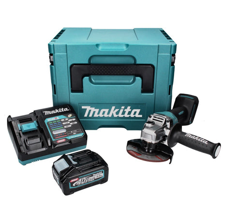 Meuleuse d'angle sur batterie Makita GA 013 GM101 40 V max. 125 mm sans balais XGT + 1x batterie 4,0 Ah + chargeur + Makpac