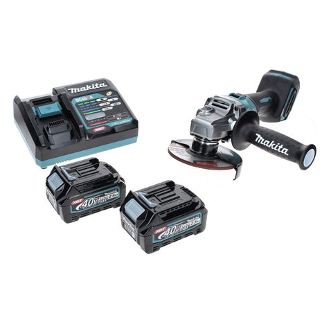 Makita GA 008 GD2 Meuleuse d'angle sans fil 40 V maxi 125 mm brushless XGT + 2x Batteries 2,5 Ah + Chargeur