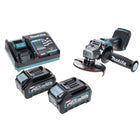 Makita GA 008 GM2 Akku Winkelschleifer 40 V max. 125 mm Brushless  XGT + 2x Akku 4,0 Ah + Ladegerät