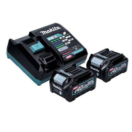 Makita GA 008 GD201 Meuleuse d'angle sans fil 40 V maxi 125 mm brushless XGT + 2x Batteries 2,5 Ah + Chargeur + Makpac