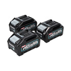 Set di batterie Makita 3x BL 4040 40 V max. 4,0 Ah XGT Li-Ion ( 3x 191B26-6 ) Classe di protezione IP64 con display LED