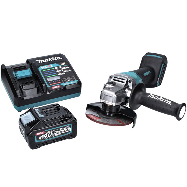 Amoladora angular a batería Makita GA 016 GM1 40 V máx. 125 mm sin escobillas XGT + 1x batería 4,0 Ah + cargador