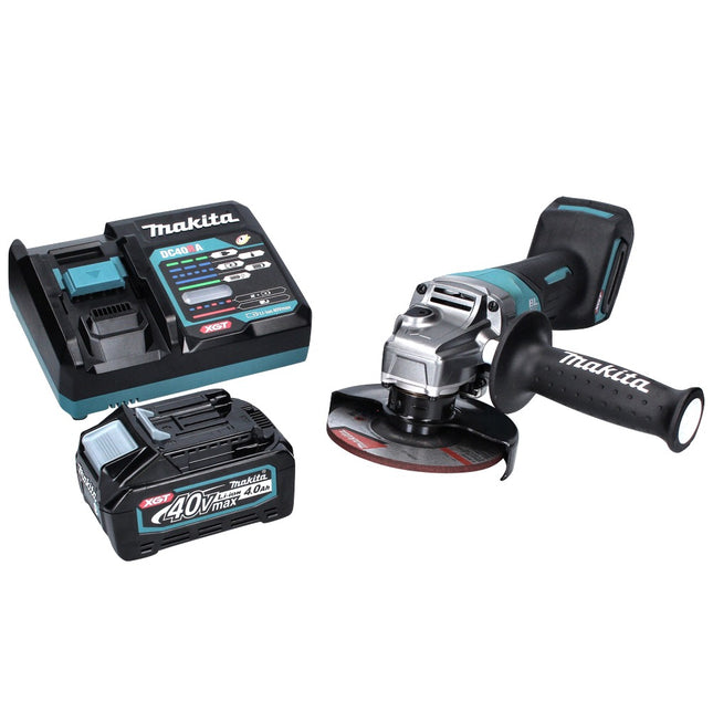 Makita GA 016 GM1 Smerigliatrice angolare a batteria 40 V max. 125 mm Brushless  XGT + 1x batteria 4,0 Ah + caricabatteria