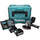 Makita GA 016 GD201 Akku Winkelschleifer 40 V max. 125 mm Brushless  XGT + 2x Akku 2,5 Ah + Ladegerät + Makpac