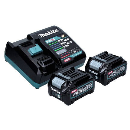 Amoladora angular a batería Makita GA 016 GD201 40 V máx. 125 mm sin escobillas XGT + 2x batería 2,5 Ah + cargador + Makpac