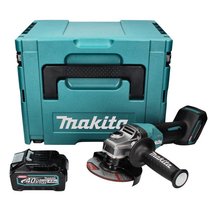 Amoladora angular a batería Makita GA 016 GM101 40 V máx. 125 mm sin escobillas XGT + 1x batería 4,0 Ah + Makpac - sin cargador