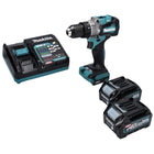 Makita HP 001 GD2 Perceuse-visseuse à percussion sans fil 40 V max. 140 Nm XGT + 2x Batteries 2,5 Ah + Chargeur