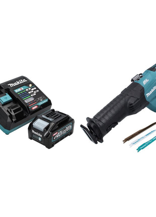 Sierra alternativa a batería Makita JR 001 GM1 40 V máx. Sierra de sable sin escobillas XGT + 1x batería 4,0 Ah + cargador - sin estuche