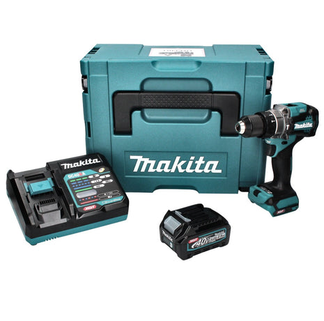 Taladro percutor a batería Makita HP 001 GD101 40 V máx. 140 Nm XGT Brushless + 1x batería 2,5 Ah + cargador + Makpac