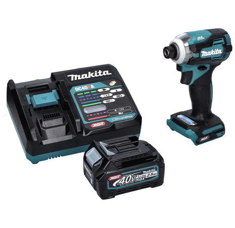 Makita TD 001 GD1 Llave de impacto a batería 40 V 220 Nm 1/4" XGT Brushless + 1x batería 2,5 Ah + cargador