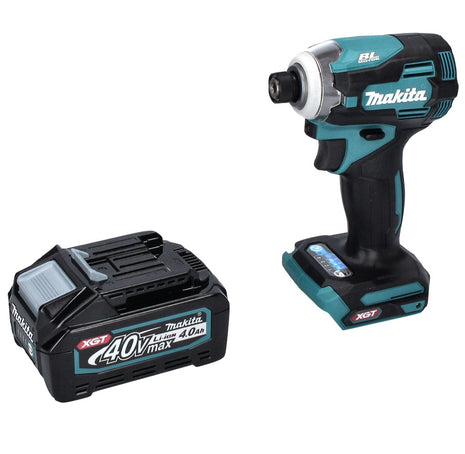 Makita TD 001 GM1 Llave de impacto inalámbrica 40 V 220 Nm 1/4" XGT Brushless + 1x batería 4,0 Ah - sin cargador