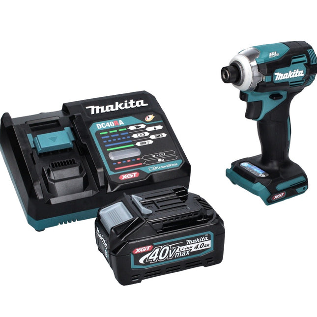 Makita TD 001 GM1 Akku Schlagschrauber 40 V 220 Nm 1/4" XGT Brushless + 1x Akku 4,0 Ah + Ladegerät
