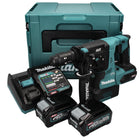 Martillo combinado a batería Makita HR 004 GM201 40 V máx. 2,8 J SDS plus XGT Brushless + 2x batería 4,0 Ah + cargador + Makpac
