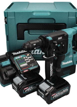 Makita HR 004 GM201 Akku Kombihammer 40 V max. 2,8 J SDS plus XGT Brushless + 2x Akku 4,0 Ah + Ladegerät + Makpac