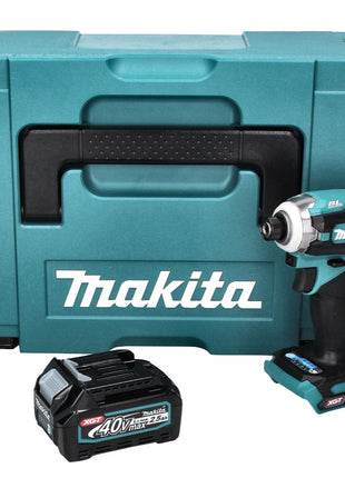 Makita TD 001 GD101 Llave de impacto inalámbrica 40 V 220 Nm 1/4" XGT Brushless + 1x batería 2,5 Ah + Makpac - sin cargador