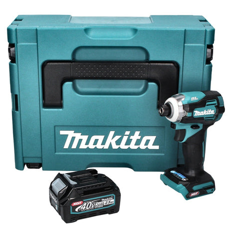 Makita TD001GD101 Visseuse à percusion sans fil 220Nm 40V 1/4" XGT Brushless + 1x Batterie 2,5Ah + Coffret Makpac - sans chargeur