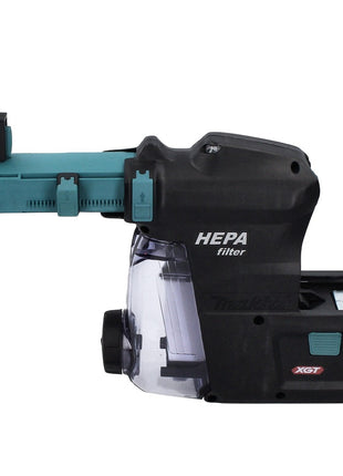 Makita HR 004 GD 101 Akku Kombihammer 40 V max. 2,8 J SDS plus XGT Brushless + DX 14 Staubabsaugung + 1x Akku 2,5 Ah + Ladegerät + Makpac