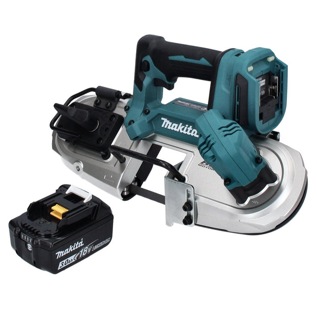 Makita DPB 183 F1 Akku Bandsäge 18 V 66 mm Brushless + 1x Akku 3,0 Ah - ohne Ladegerät