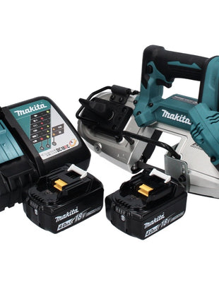 Makita DPB 183 RM Akku Bandsäge 18 V 66 mm Brushless + 2x Akku 4,0 Ah + Ladegerät