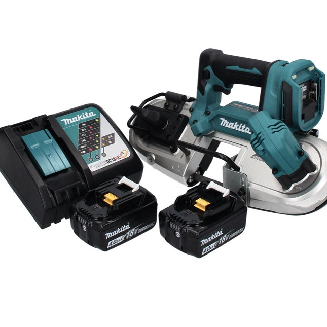 Makita DPB 183 RM Akku Bandsäge 18 V 66 mm Brushless + 2x Akku 4,0 Ah + Ladegerät