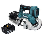 Makita DPB 183 T1 akumulatorowa piła taśmowa 18 V 66 mm bezszczotkowa + 1x akumulator 5,0 Ah - bez ładowarki