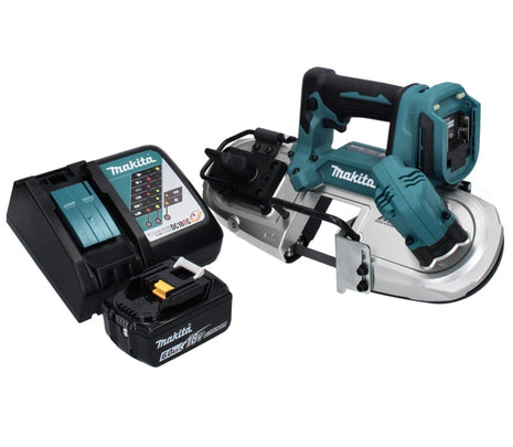 Makita DPB 183 RG1 18 V 66 mm sega a nastro senza spazzole + 1x batteria 6,0 Ah + caricabatterie