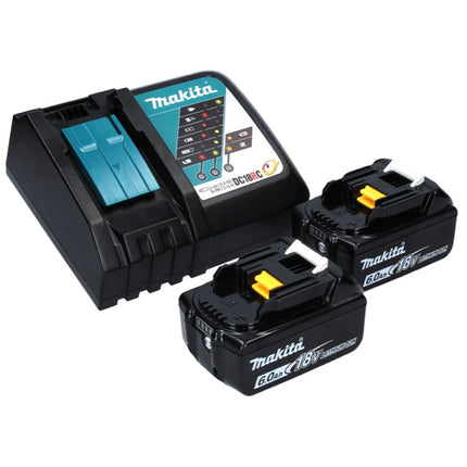 Makita DPB 183 RG Scie à ruban sans fil 18 V 66 mm Brushless + 2x Batteries 6,0 Ah + Chargeur