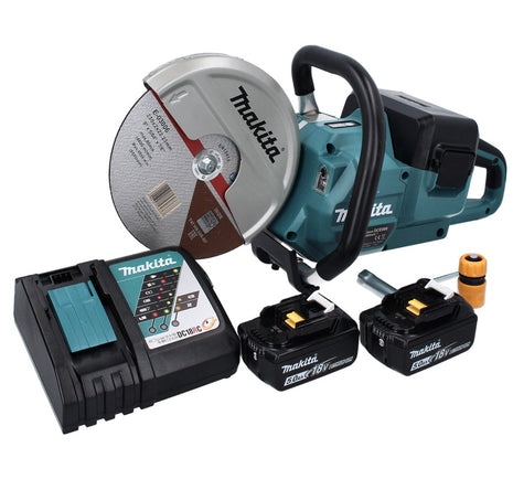 Makita DCE 090 RT2X1 Découpeuse sans fil sans balai 230 mm 36 V (2x 18 V) + 2x Batteries 6,0 Ah + Chargeur