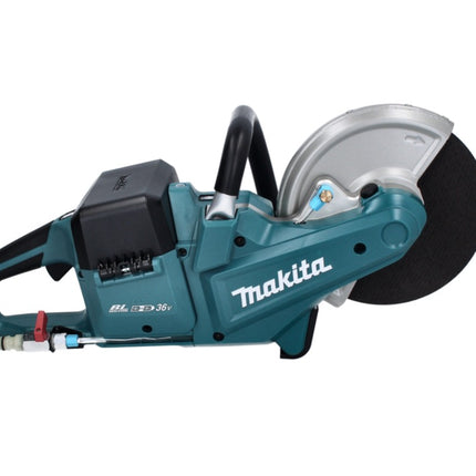 Makita DCE 090 PT2X1 amoladora de corte a batería 36 V (2x 18 V) 230 mm sin escobillas + 2x batería 5,0 Ah + doble cargador