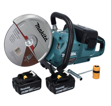 Makita DCE 090 G2X1 tronçonneuse à batterie 36 V (2x 18 V) 230 mm sans balais + 2x batterie 6,0 Ah - sans chargeur