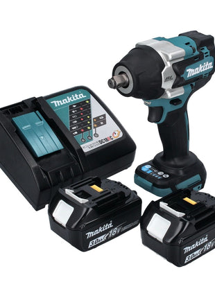 Makita DTW 700 RF Akku Schlagschrauber 18 V 700 Nm 1/2" XPT Brushless + 2x Akku 3,0 Ah + Ladegerät