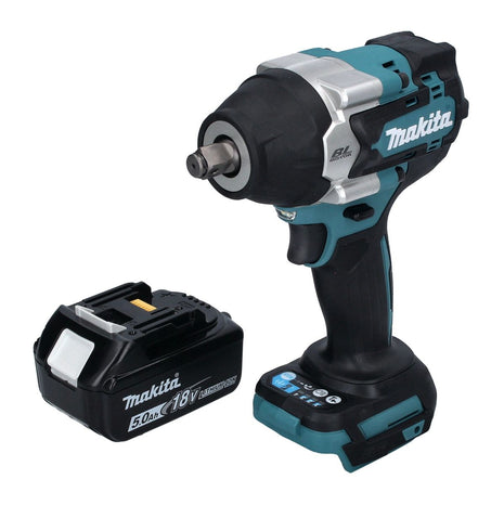 Makita DTW 700 T1 Visseuse à chocs sans fil 18 V 700 Nm 1/2" XPT brushless + 1x Batterie 5,0 Ah - sans chargeur