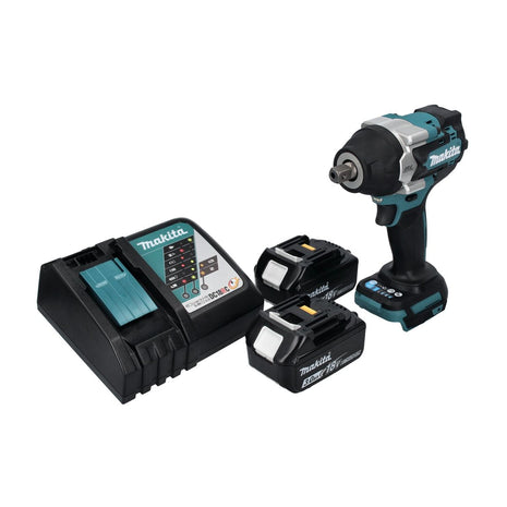 Makita DTW 701 RF akumulatorowy klucz udarowy 18 V 700 Nm 1/2" XPT bezszczotkowy + 2x akumulator 3,0 Ah + ładowarka