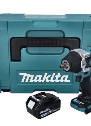 Makita DTW 701 T1J Llave de impacto a batería 18 V 700 Nm 1/2" XPT Brushless + 1x batería 5,0 Ah + Makpac - sin cargador