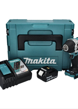 Makita DTW 701 RT1J Llave de impacto a batería 18 V 700 Nm 1/2" XPT Brushless + 1x batería 5,0 Ah + cargador + Makpac