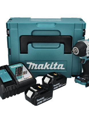 Makita DTW 701 RTJ clé à chocs sans fil 18 V 700 Nm 1/2" XPT Brushless + 2x batterie 5,0 Ah + chargeur + Makpac