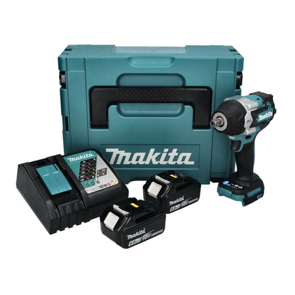 Makita DTW 701 RGJ cordless impact wrench 18 V 700 Nm 1/2" XPT Brushless + 2x rechargeable battery 6.0 Ah + charger + Makpac