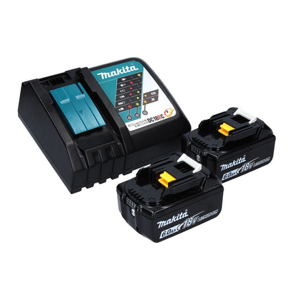 Makita DTW 701 RGJ cordless impact wrench 18 V 700 Nm 1/2" XPT Brushless + 2x rechargeable battery 6.0 Ah + charger + Makpac