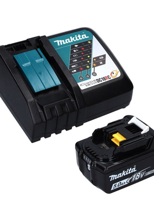 Makita DPO 600 RT1 Akku Exzenterpolierer 18 V 150 mm XPT Brushless + 1x Akku 5,0 Ah + Ladegerät