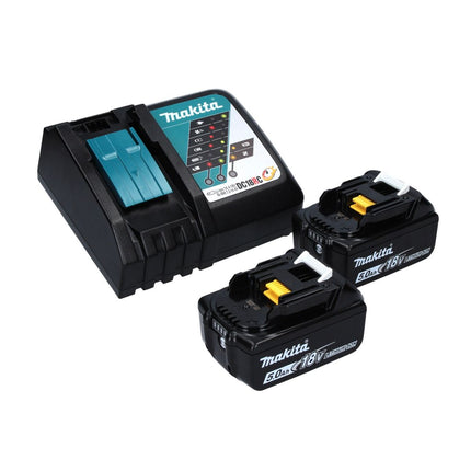 Makita DPO 600 RT Levigatrice eccentrica a batteria 18 V 150 mm XPT Brushless + 2 batterie 5,0 Ah + caricabatterie