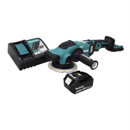 Makita DPO 600 RG1 Levigatrice eccentrica a batteria 18 V 150 mm XPT Brushless + 1x batteria 6,0 Ah + caricabatteria