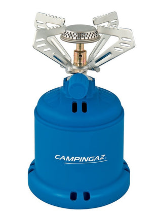 Réchaud de camping Campingaz 206 S 1230 watts 90 g/h + croix de support de casserole en acier inoxydable