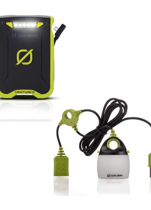 Goal Zero Venture 30 Chargeur Solaire Power Bank Micro USB 3,7 V 7,8 Ah + Goal Zero Light a Life Mini Lampe USB 110 Lumens