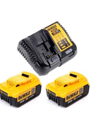 Raboteuse à batterie DeWalt DCP 580 M2 18 V 82 mm sans balais + sac à poussière DWV 9390 + 2x batteries 4,0 Ah + chargeur